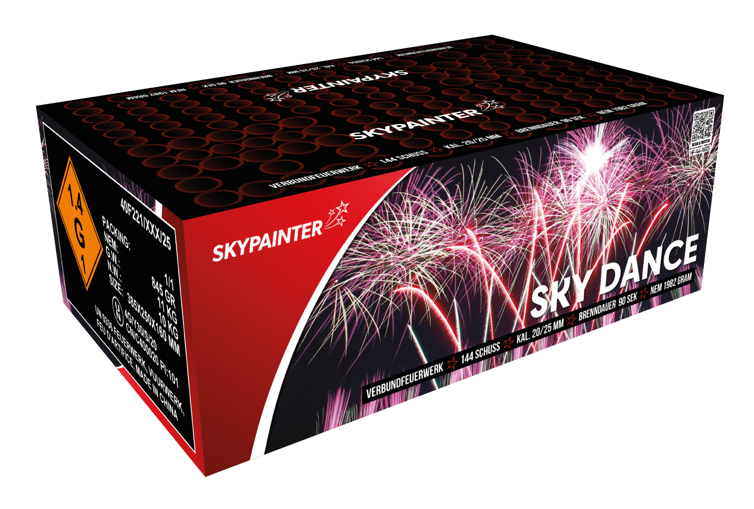 Sky Painter Sky Dance 144 Schuss Verbundfeuerwerk