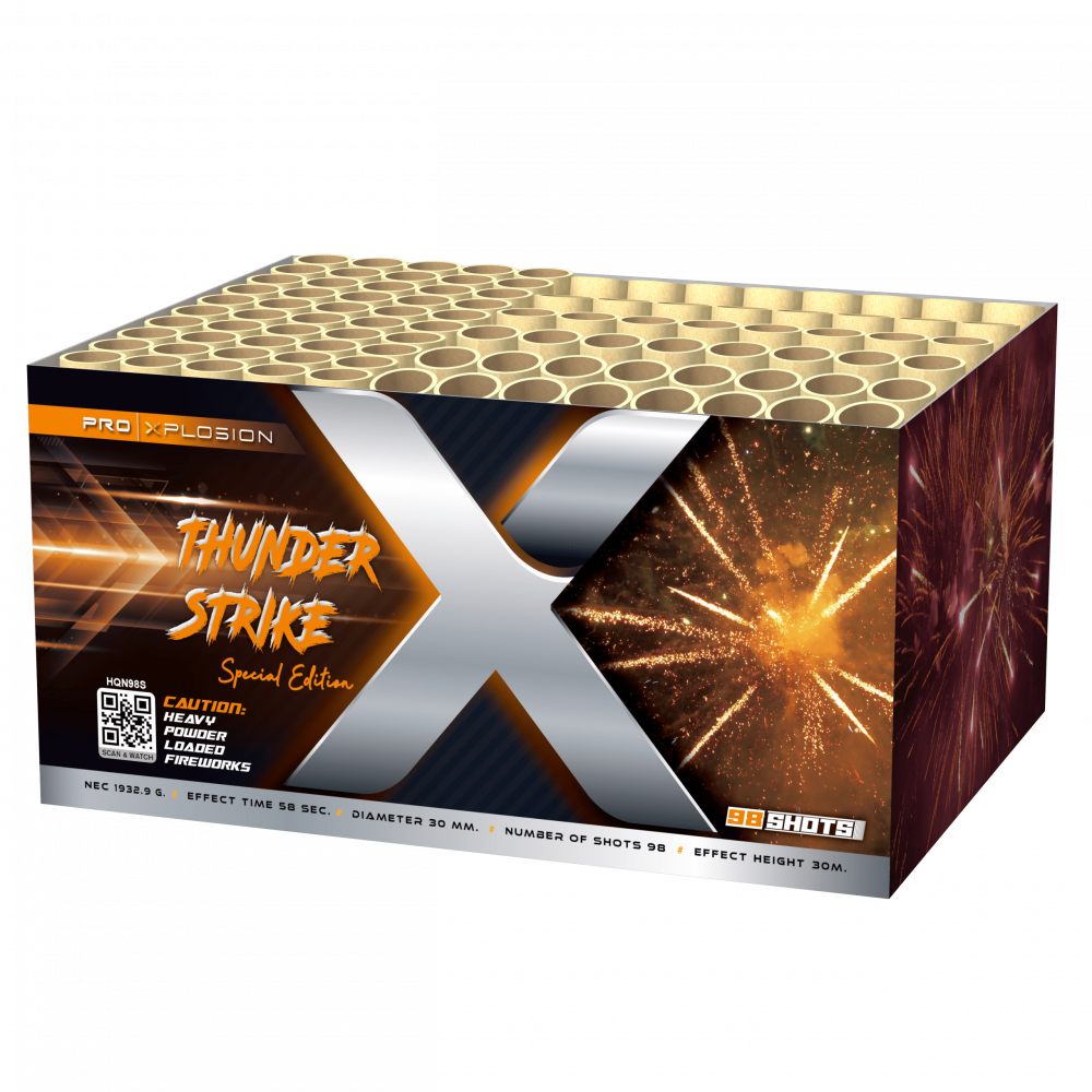 Pro Xplosion Thunder Strike 98 Schuss Verbundfeuerwerk