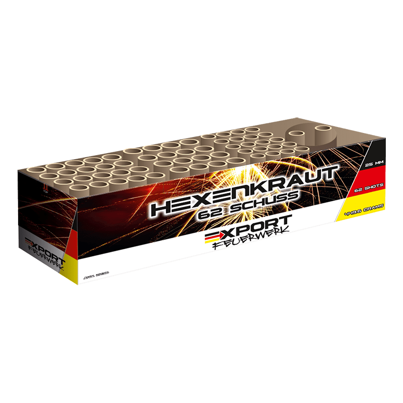 Export Feuerwerk Hexenkraut 62 Schuss Verbundfeuerwerk