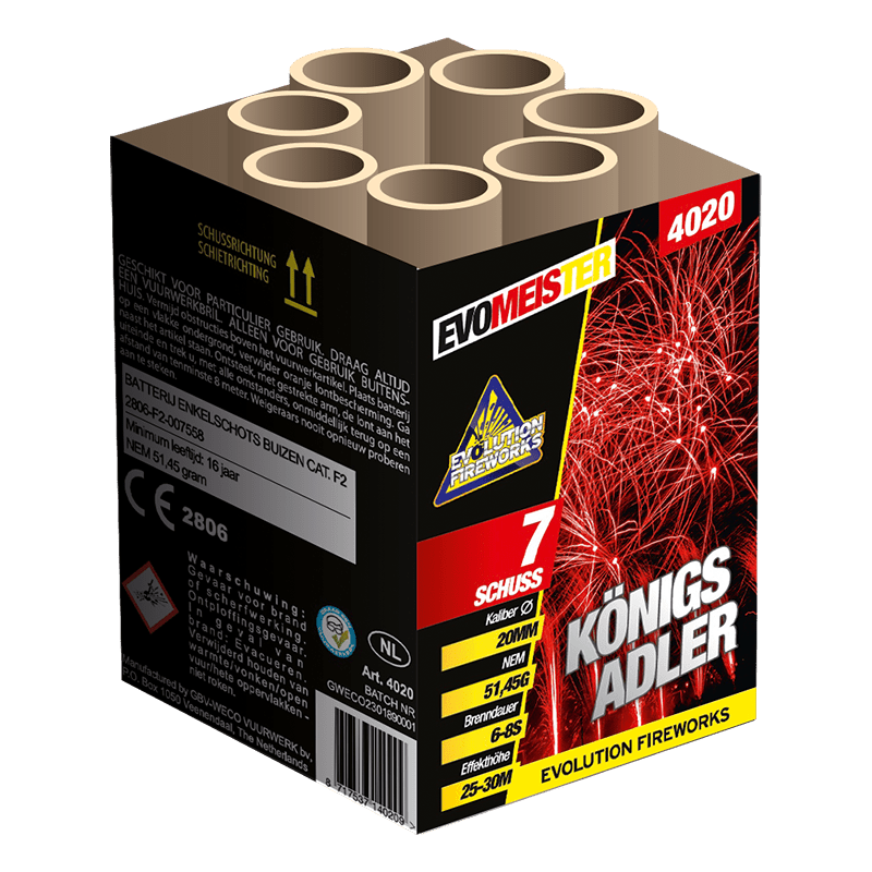 Evomeister Köningsadler 7 Schuss Feuerwerksbatterie