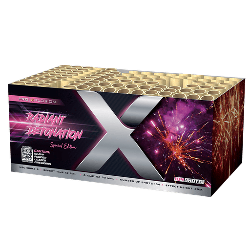 Pro Xplosion Radiant Detonation 104 Schuss Verbundfeuerwerk