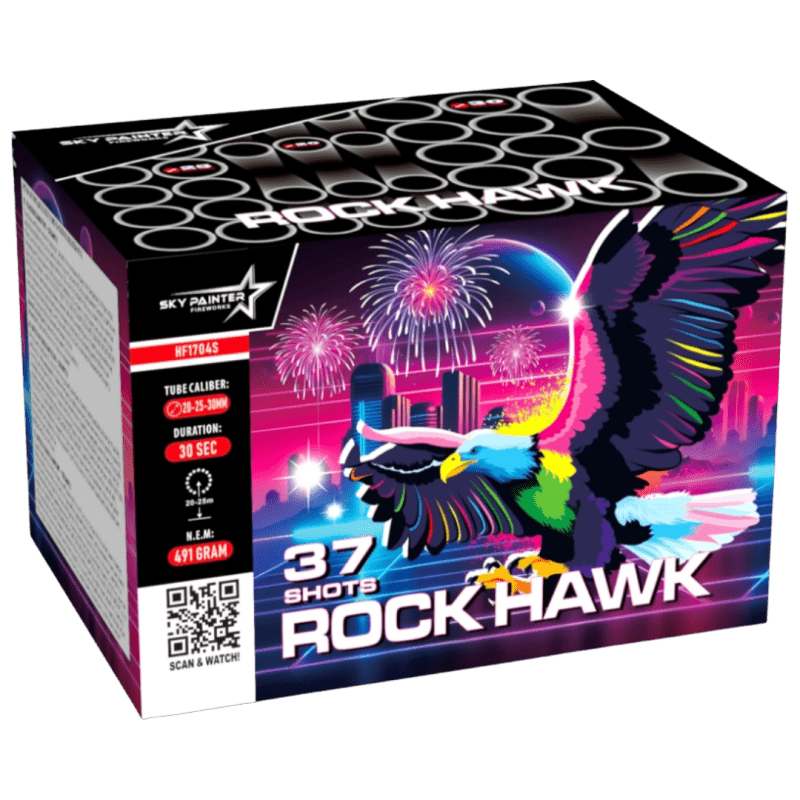 Sky Painter Rock Hawk 37 Schuss Feuerwerksbatterie