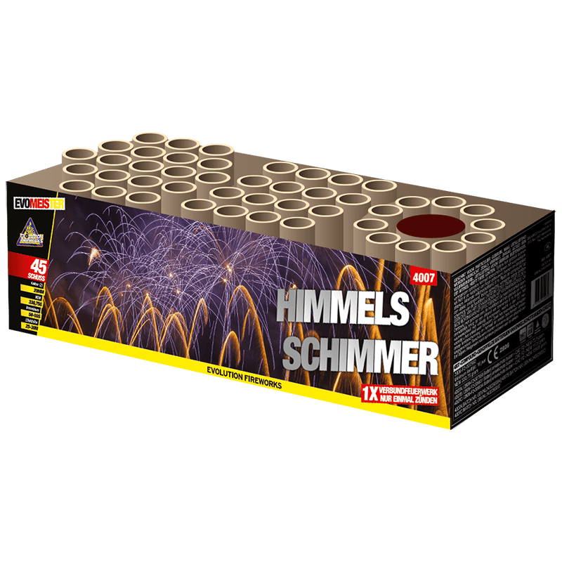 Evomeister Himmelsschimmer 45 Schuss Verbundfeuerwerk