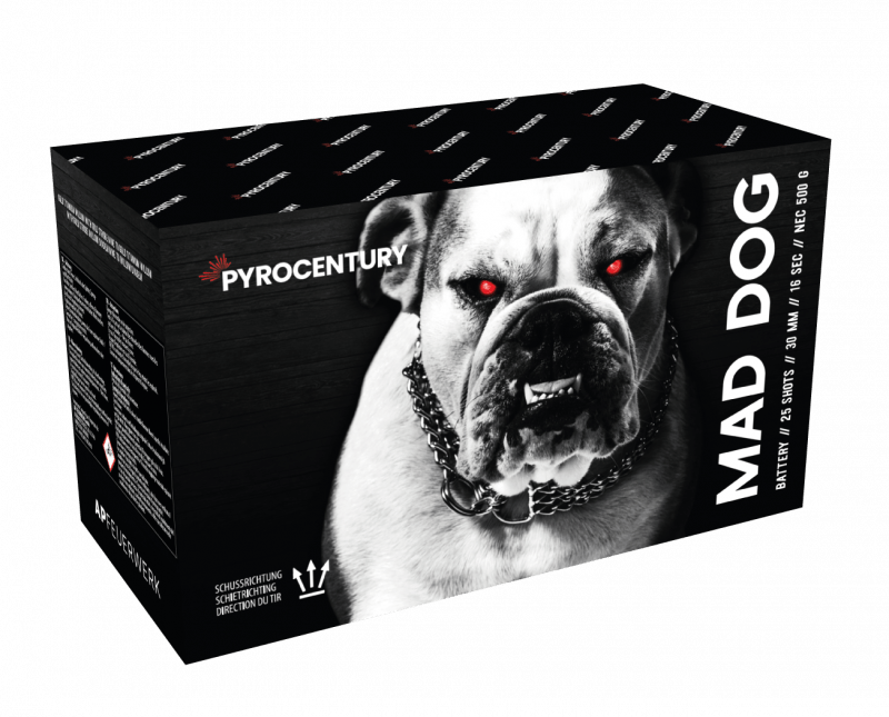 Pyrocentury Mad Dog 25 Schuss Feuerwerksbatterie