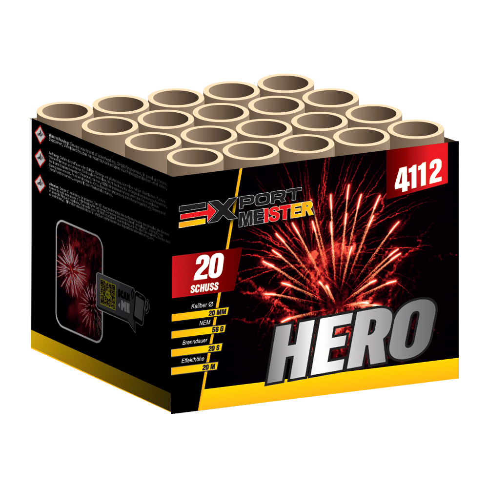 EXPORTmeister Hero 20 Schuss Feuerwerksbatterie